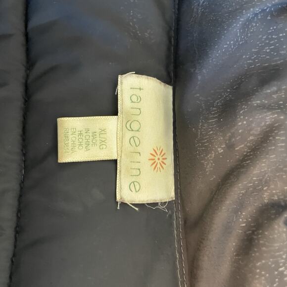 Tangerine Hooded Puffer Vest Women's Size XL Gray Full Zip Ski Snow Gorp Sporty - Picture 10 of 10